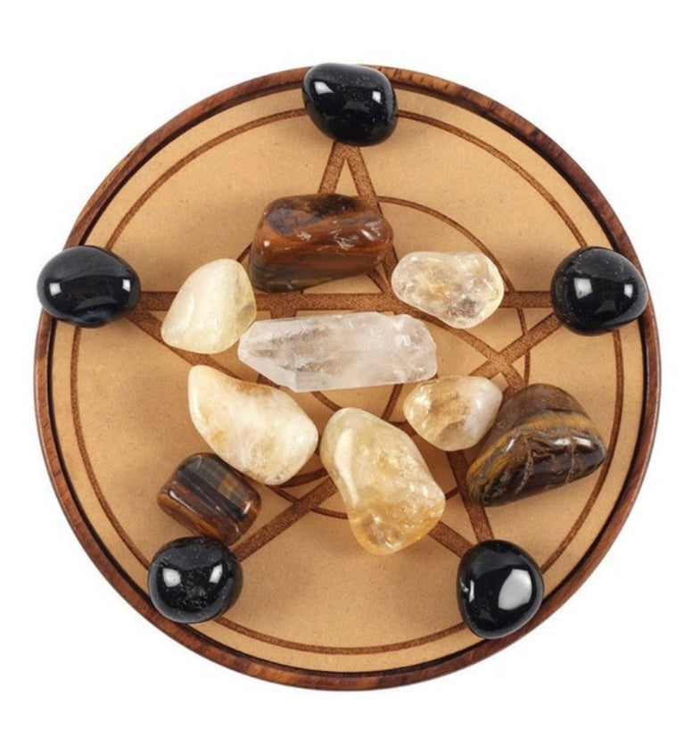 15cm Protection Crystal Grid | Natural | Crystals | Reiki | Healing | Chakra | Wiccan | Pagan | Witchcraft | Protection