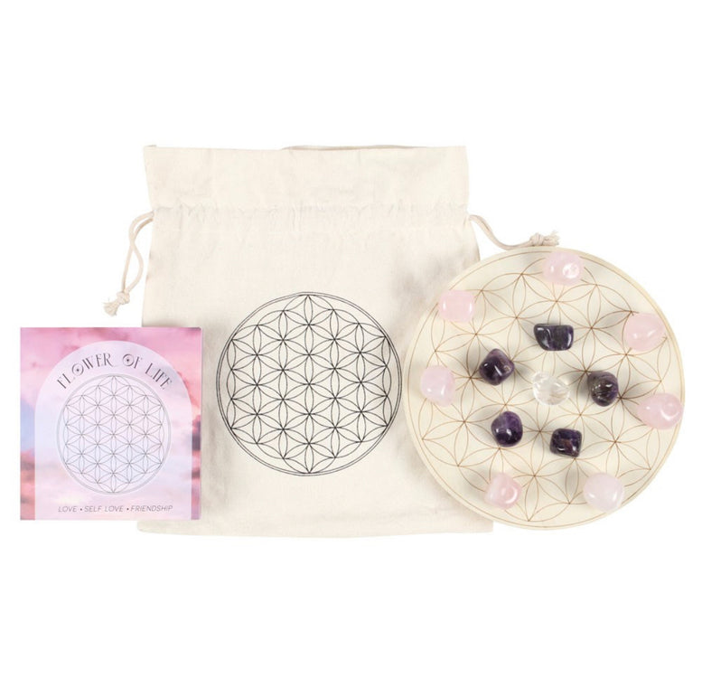 Crystal Grid Sets - Seed of Life | Metatrons Cube | Flower of Life | Crystal Grid | Reiki | Chakra | Crystal Healing | Wicca | Pagan | Witch