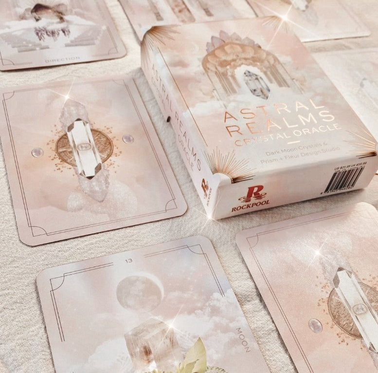 Astral Realms Crystal Oracle | Oracle Cards | Tarot | Deck | Witchcraft | Wiccan | Pagan | Divination | Mystic | Card Reading | Crystals