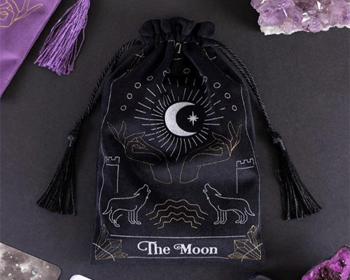 Moon Tarot Card Drawstring Pouch