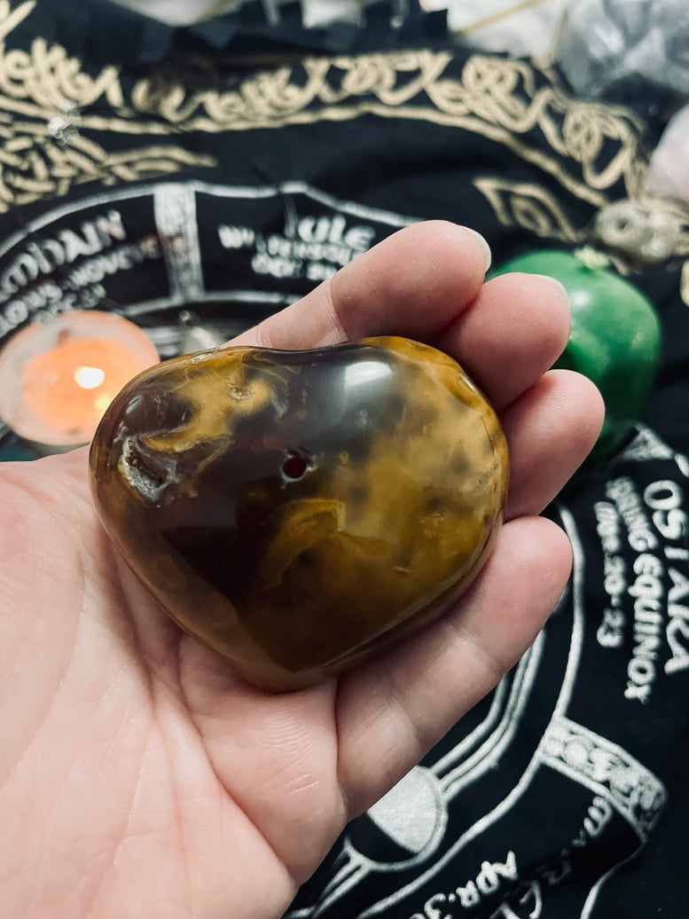 Red Agate Crystal Heart Incense Stick Holder | Incense | Witchcraft | Wiccan | Pagan | Gift | Reiki | Chakra | Healing | Natural | Gemstones