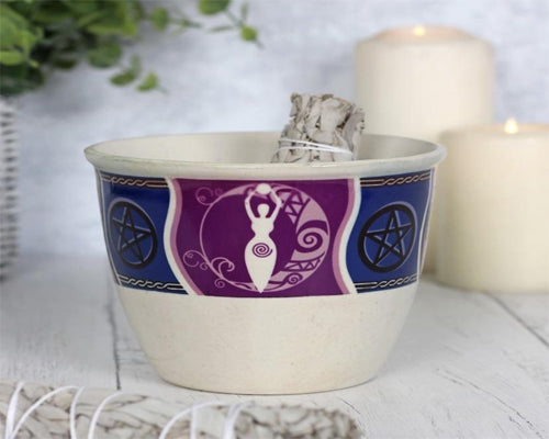 13CM GODDESS SMUDGE BOWL - CERAMIC