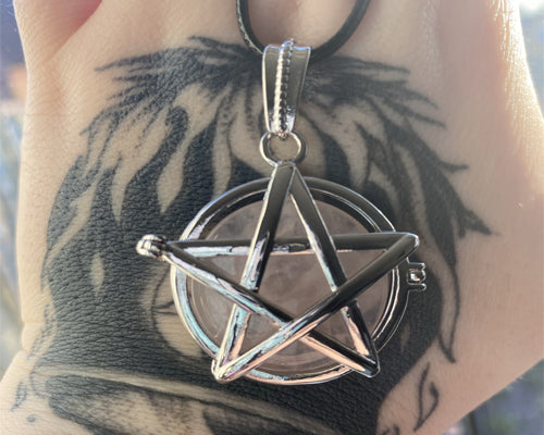 Rose Quartz Locket ~ Leather Cord