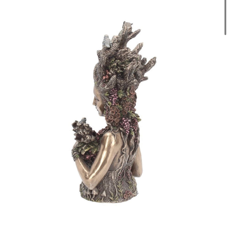 Bronzed Mother Earth Gaia Bust 26cm | Goddess | Deity | Witchcraft | Wiccan | Pagan | Earth Goddess | Figurine | Art | Decor