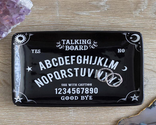 BLACK TALKING BOARD TRINKET DISH