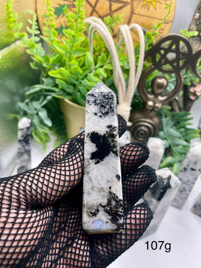 High Grade Flashy Rainbow Moonstone Towers | Crystals | Reiki | Chakra | Healing | Witchcraft | Wiccan | Pagan | Stones | Gemstones