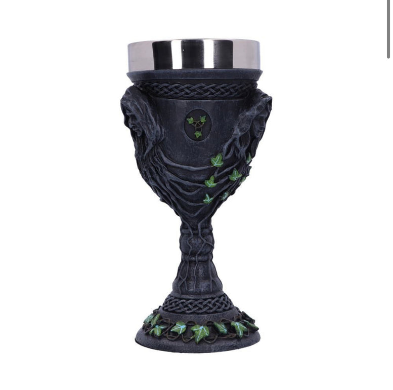 Mother Maiden and Crone Chalice Bronze Triple Goddess Wine Glass 21cm | Goddess | Deity | Witchcraft | Wiccan | Pagan