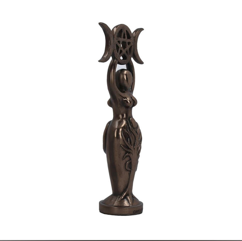 Triple Goddess Figurine Bronzed Wiccan Idol Ornament 20cm | Goddess | Triple Moon | Deity | Wiccan | Pagan | Witchcraft