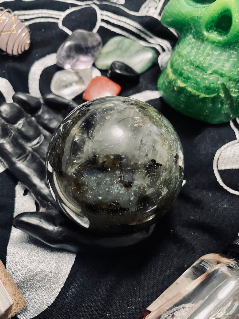 Natural Labradorite Sphere/Ball | 7cm | Crystal | Crystal Ball | Reiki | Chakra | Scrying | Divination | Witchcraft | Wiccan | Pagan | Gift