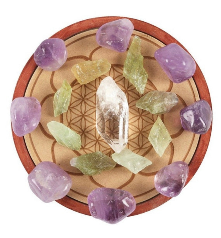 15cm Healing Crystal Grid | Natural | Crystals | Reiki | Healing | Chakra | Wiccan | Pagan | Witchcraft