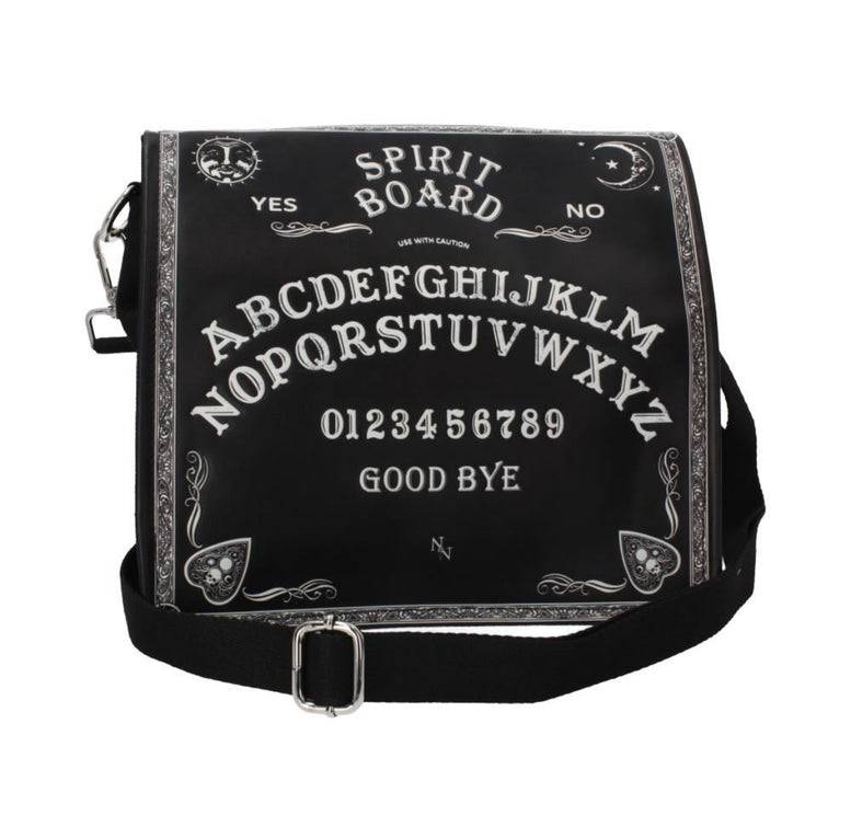 Spirit Board Embossed Shoulder Tablet Bag Black 25cm | Witchcraft | Wiccan | Pagan | Occult | Goth | Hip Bag | Shoulder Bag