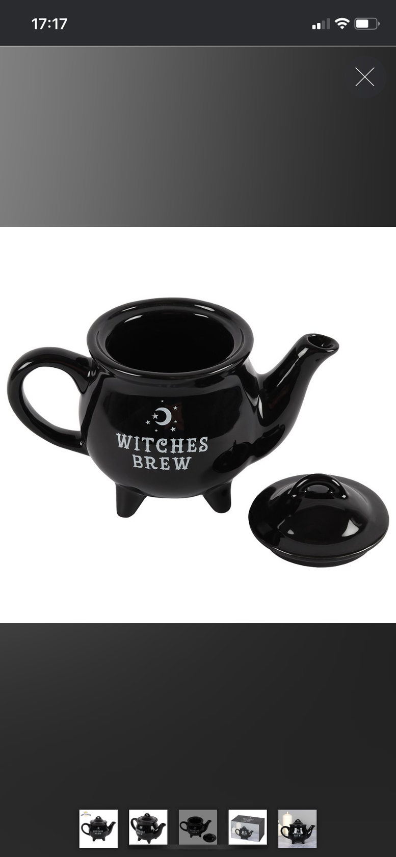 Witches Brew Cauldron Tea Pot