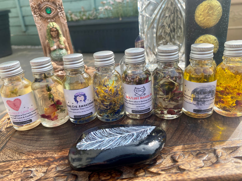 Spell Oils Gift Set | Love/Self Love, | Sex Lust | Third Eye Awakening | Intuition | Full Moon | Spell Oils | Ritual Oil | Witchcraft