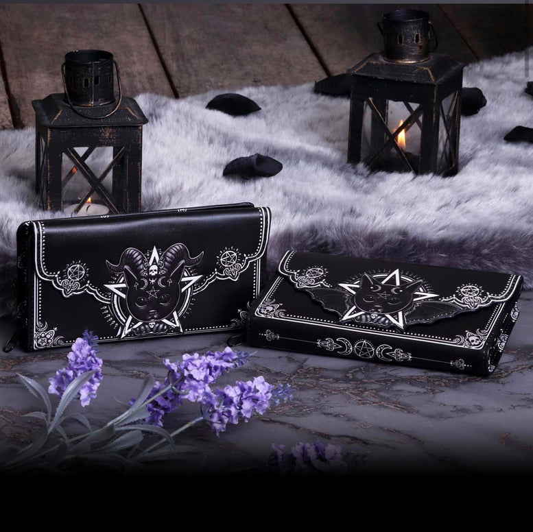 Pawzuph Embossed Purse 18.5cm | Cult Cutie | Occult | Nemesis Now | Witchcraft | Wiccan | Pagan | Gothic | Purse | Wallet