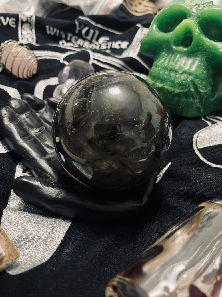 Natural Labradorite Sphere/Ball | 7cm | Crystal | Crystal Ball | Reiki | Chakra | Scrying | Divination | Witchcraft | Wiccan | Pagan | Gift