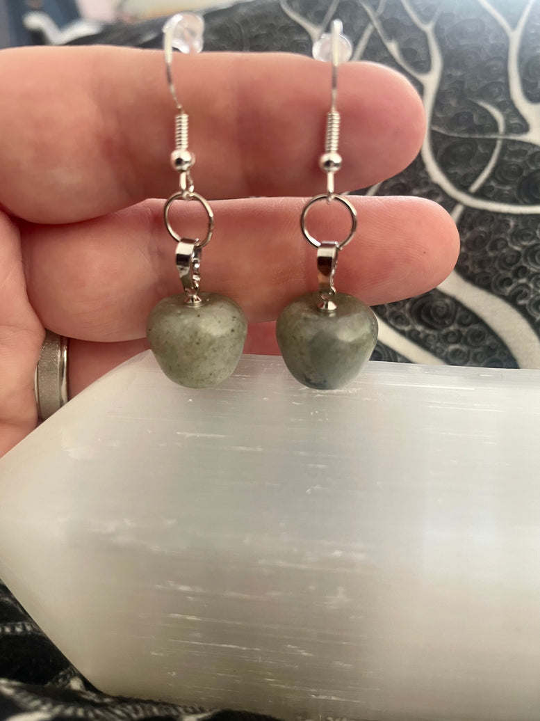 Natural Labradorite Apple Dangle Earrings | Witchy | Jewellery | Earrings | Wiccan | Pagan | Wedding | Occasion | Gift | Boho | Crystals