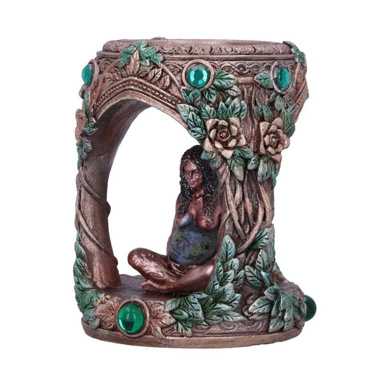 Bronze Mother Earth Tea Light Holder 7cm | Gaia | Deity | Goddess | Candle | Candle holder | Witchcraft | Wiccan | Pagan | Ornament | Home