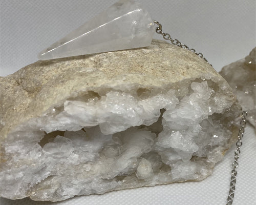 Faceted Quartz Crystal Pendulum