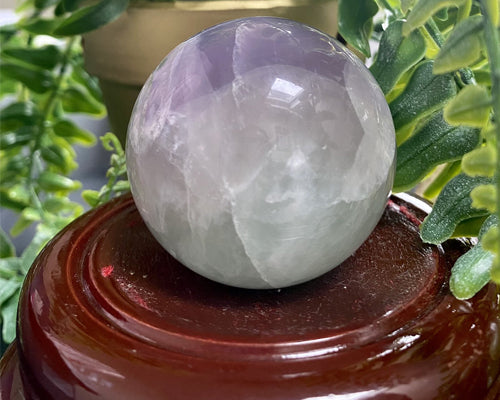 Natural High Grade Lavender Rainbow Fluorite Sphere | Reiki | Chakra | Healing | Crystal | Crystal Ball
