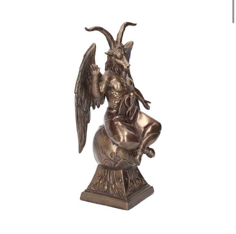 Baphomet Occult Mystical Figurine Bronze Gothic Ornament 24cm | Witchcraft | Wiccan | Pagan | Baphomet | Horned God | Deity | God | Occult