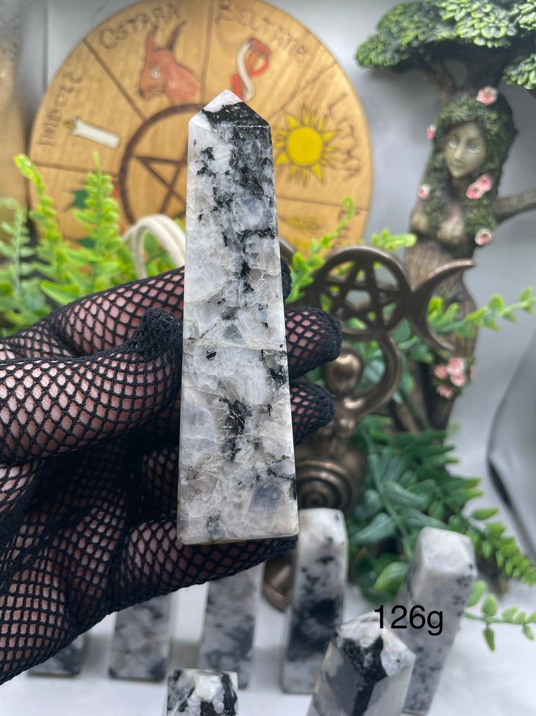 High Grade Flashy Rainbow Moonstone Towers | Crystals | Reiki | Chakra | Healing | Witchcraft | Wiccan | Pagan | Stones | Gemstones