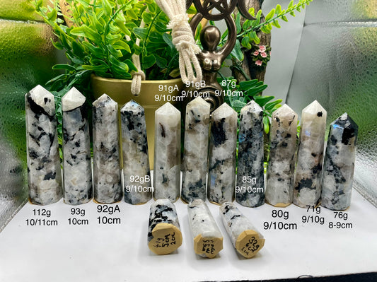 High Grade Flashy Rainbow Moonstone Towers/Points | Crystals | Reiki | Chakra | Healing | Witchcraft | Wiccan | Pagan | Stones | Gemstones