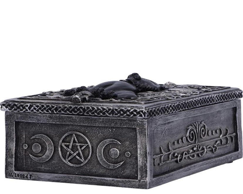 Familiar Spell Black Cat Sigil Trinket Box 13.7cm