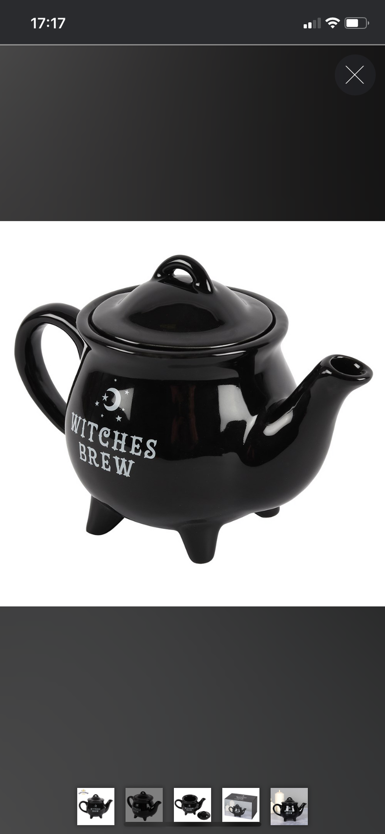 Witches Brew Cauldron Tea Pot