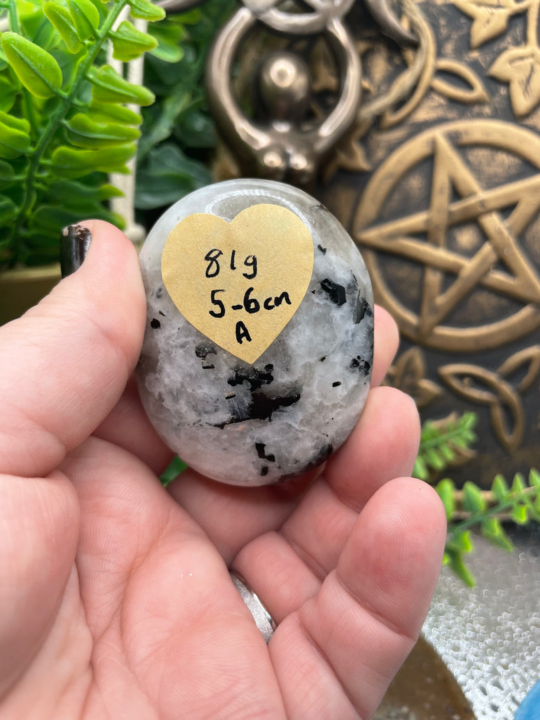 High Grade Flashy Rainbow Moonstone Palm Stones | Crystals | Reiki | Chakra | Healing | Witchcraft | Wiccan | Pagan | Stones | Gemstones