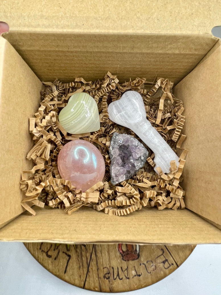 Witchy Crystal Bundle | Key | Heart | Amethyst | Crystals | Reiki | Chakra | Witchcraft | Wiccan | Pagan | Gift | Mother’s Day | Gift