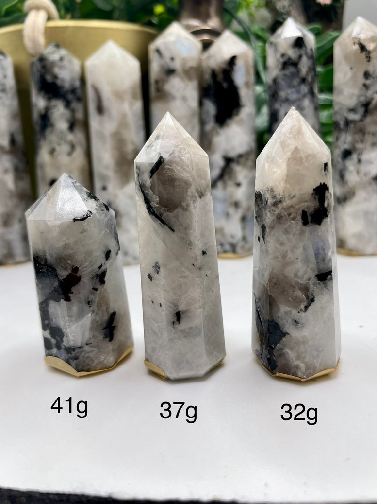 High Grade Flashy Rainbow Moonstone Towers/Points | Crystals | Reiki | Chakra | Healing | Witchcraft | Wiccan | Pagan | Stones | Gemstones