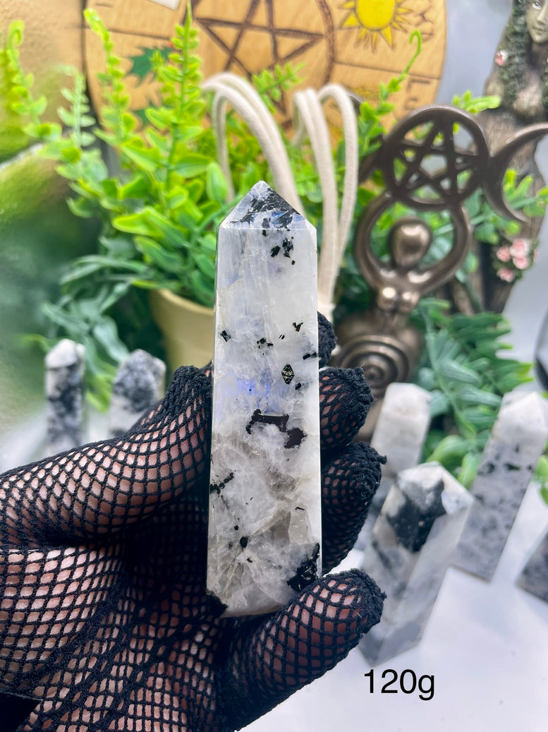 High Grade Flashy Rainbow Moonstone Towers | Crystals | Reiki | Chakra | Healing | Witchcraft | Wiccan | Pagan | Stones | Gemstones