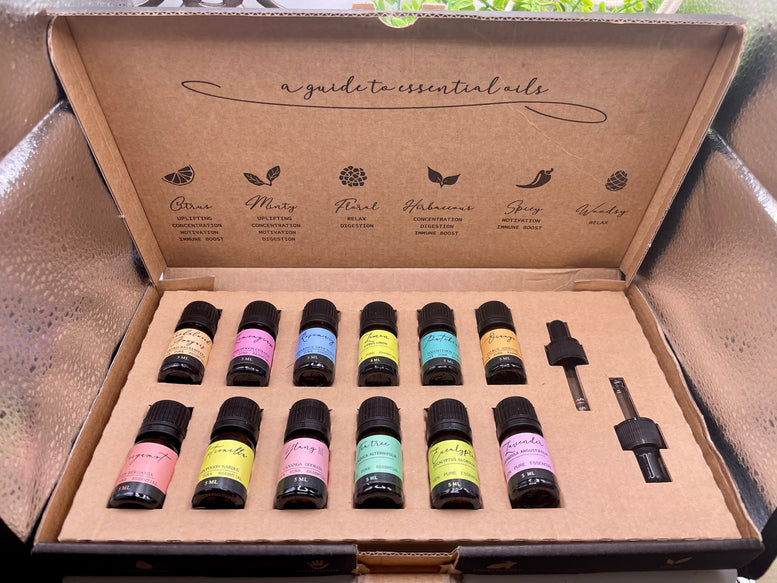 Aromatherapy Essential Oil Set The Top 12 | Essential Oils | Aromatherapy | Gift Set | Ritual Oils | Witchcraft | Wiccan | Pagan | Fragrance