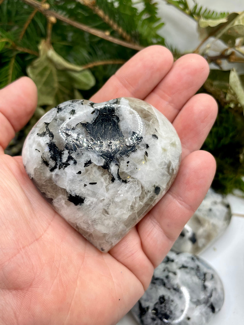 High Grade Flashy Rainbow Moonstone Hearts | Crystals | Reiki | Chakra | Healing | Witchcraft | Wiccan | Pagan | Stones | Gemstones