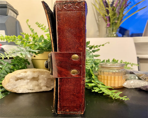 Lockable Pentagram Leather Emboss Journal | Book of Shadows | Grimoire | Journaling | Writing | Diary | Notebook