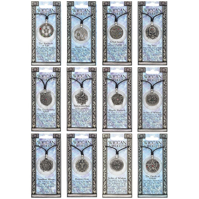 Wiccan Amulet Charm Necklaces