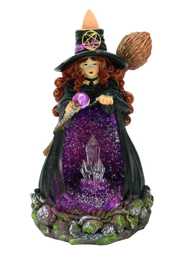Witch Backflow Incense Crystal Cave Burner