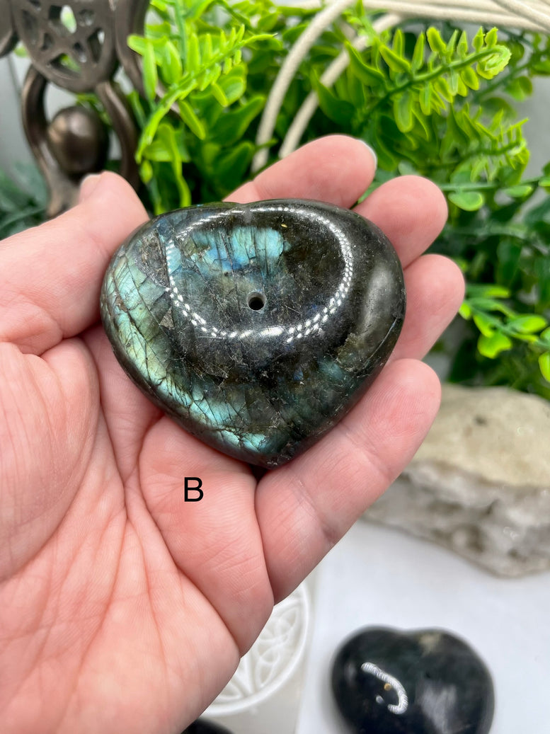 Labradorite Incense Stick Holder | Witchcraft | Wiccan | Pagan | Spiritual | Crystal Healing | Reiki | Chakra | Ornament | Decor | Charm
