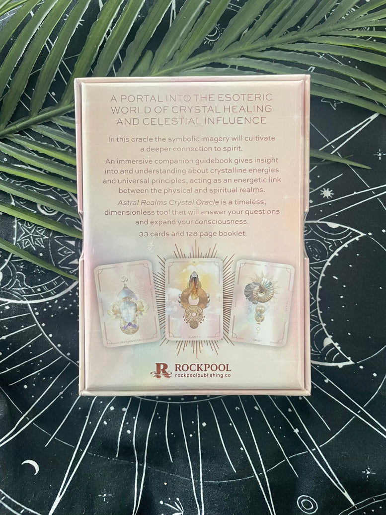 Astral Realms Crystal Oracle | Oracle Cards | Tarot | Deck | Witchcraft | Wiccan | Pagan | Divination | Mystic | Card Reading | Crystals