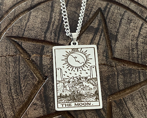 Rider Waite Stainless Steel Tarot Cards Necklace