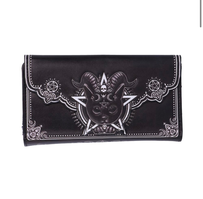 Pawzuph Embossed Purse 18.5cm | Cult Cutie | Occult | Nemesis Now | Witchcraft | Wiccan | Pagan | Gothic | Purse | Wallet