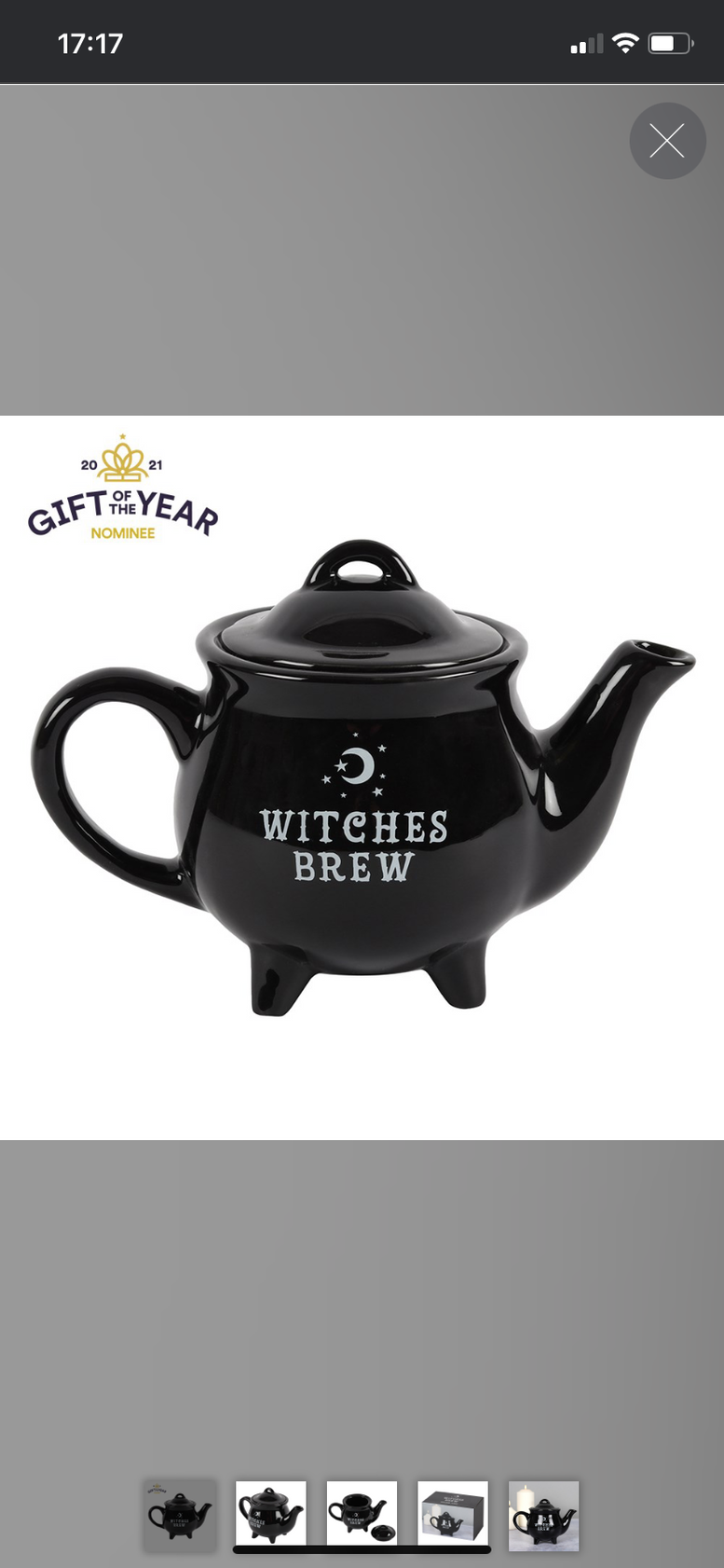 Witches Brew Cauldron Tea Pot