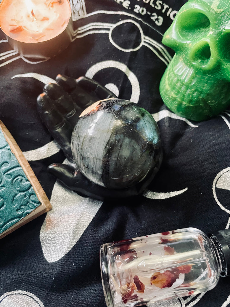 Natural Labradorite Sphere/Ball | 6cm | Crystal | Crystal Ball | Reiki | Chakra | Scrying | Divination | Witchcraft | Wiccan | Pagan | Gift