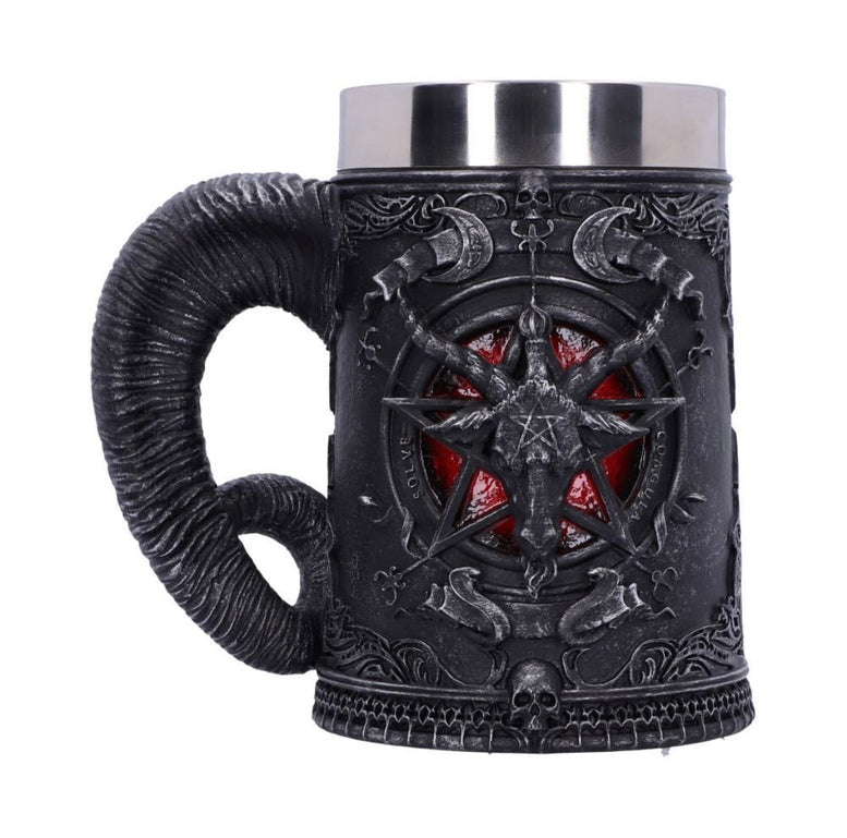 Baphomet Sabatic Goat Diety Tankard 16.5cm | Occult | Wiccan | Pagan | Witchcraft | Goth | Altarpiece | Altar ware | chalice | Mug | Deity