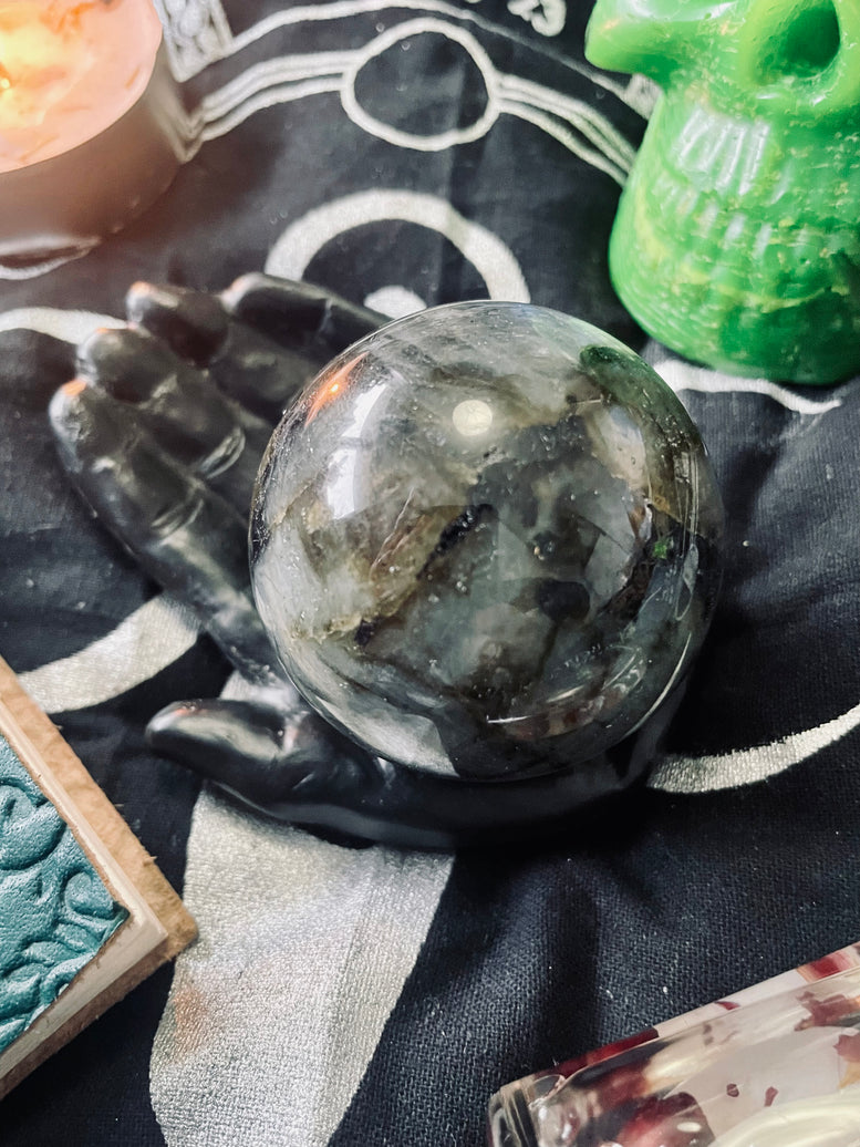Natural Labradorite Sphere/Ball | 6cm | Crystal | Crystal Ball | Reiki | Chakra | Scrying | Divination | Witchcraft | Wiccan | Pagan | Gift