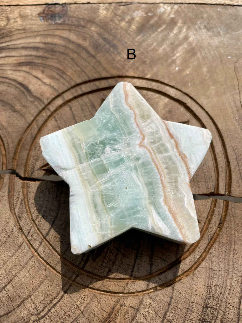 Natural Caribbean Calcite Stars | Witchcraft | Wiccan | Pagan | Crystal | Ornament | Gemstones | Healing | Polished | Carved | Star