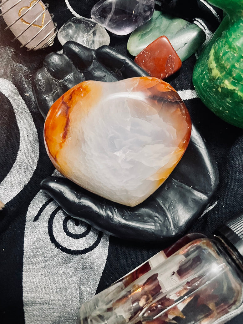 Red Agate Crystal Heart Incense Stick Holder | Incense | Witchcraft | Wiccan | Pagan | Gift | Reiki | Chakra | Healing | Natural | Gemstones