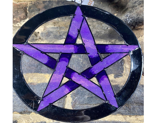 Purple Pentagram Wind chime | Garden | Wicca | Pagan | Witchcraft