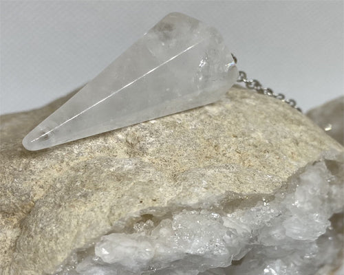 Faceted Quartz Crystal Pendulum