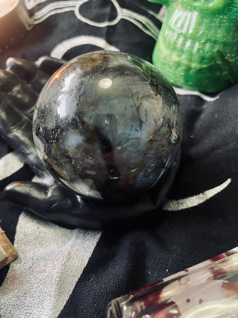 Natural Labradorite Sphere/Ball | 6cm | Crystal | Crystal Ball | Reiki | Chakra | Scrying | Divination | Witchcraft | Wiccan | Pagan | Gift